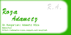 roza adametz business card